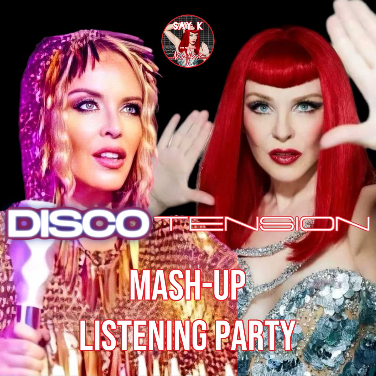 SayK_Group's tweet photo. Join us over at Say K Facebook group (link in bio) at 7:30pm (U.K. time) tomorrow (Tuesday 11th June) for our @kylieminogue Disco 🪩 vs Tension listening party 🎧🕺🏽💃🏼

Come and join in #Lovers and the link to the playlist is below 👇🏼

https://t.co/DMKm5WIwSG https://t.co/WR153rTpHR