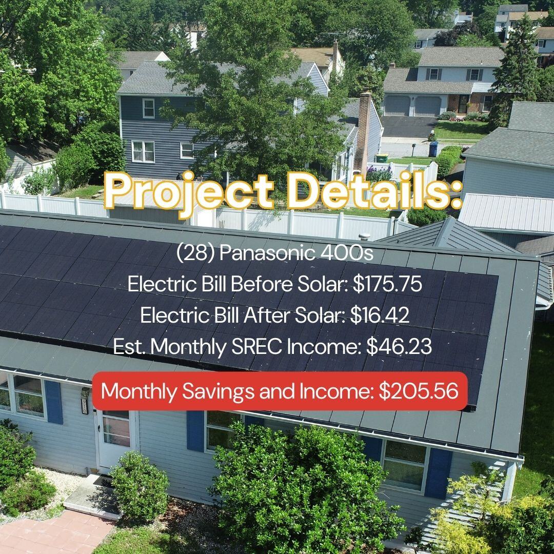 PublicServSolar's tweet photo. Client case study for our client from Sinking Spring, PA. Dennis signed up for solar in October of 2023, and was installed in November. Dennis's electric bill was over $175/month and now stands at $5.75 per month. @enphase @panasonicsg
#enphase #panasonicsolar #pasolar https://t.co/DqxWwtO6vR