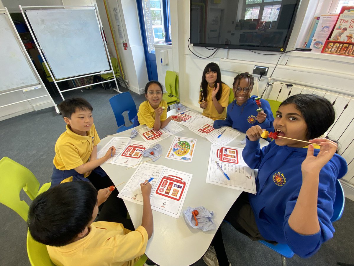 sthelensp's tweet photo. Year 5 started their Jack 2 Chef cooking sessions learning all about a healthy diet and trying a variety of fruits and veggies some of us loved them, some of us pulled a few faces! Can’t wait for next week! #sthpcommunity #sthphwb #sthpsctech 🍓@SwansOfficial https://t.co/VKJQk70KMP