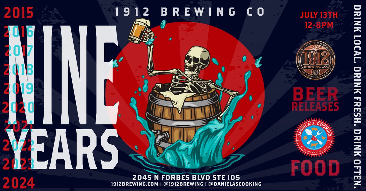 SAVE THE DATE - JULY 13TH! NINE YEARS OF BEERS!