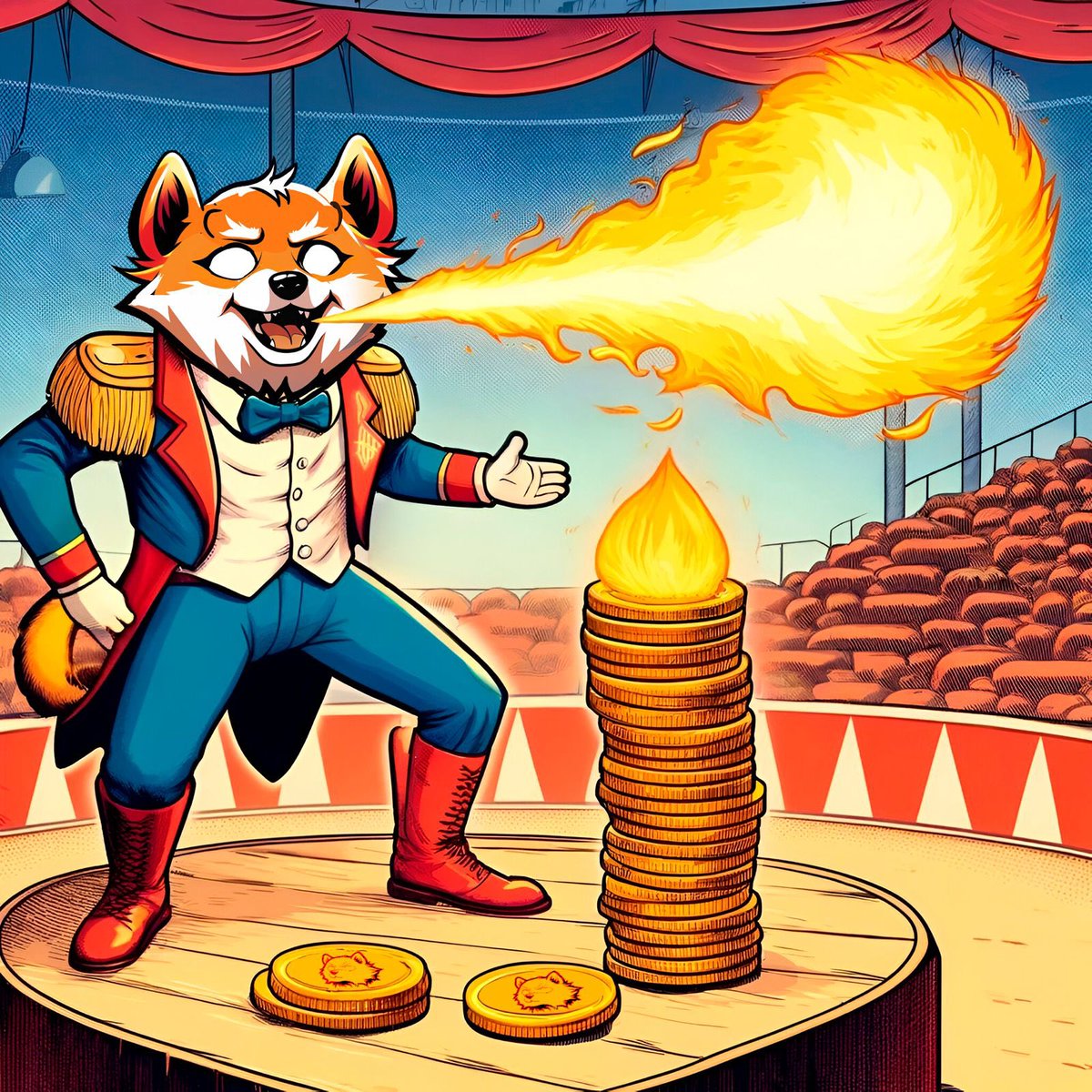 Shibasagaio's tweet image. start the show 🎪

skip a day, burn double the next ‼️

20M $SHIA BURNED 🔥