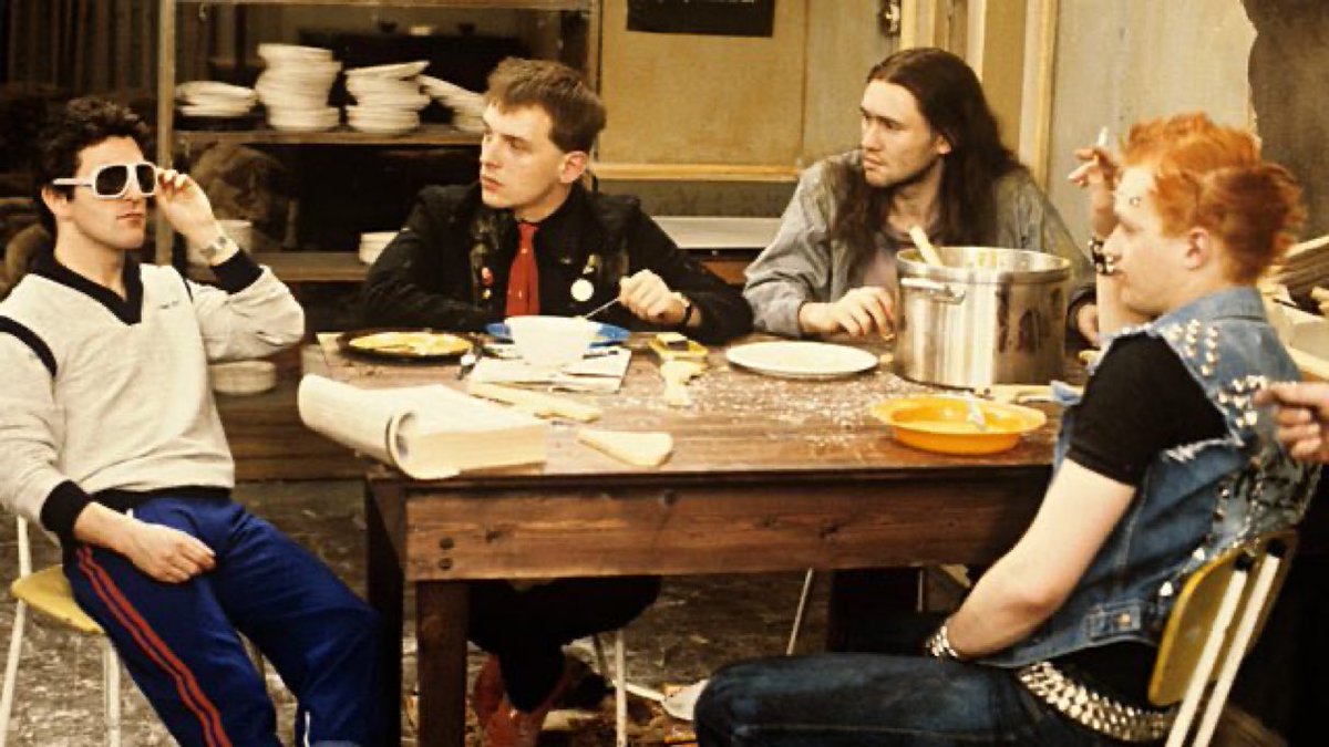 SaveRedlandLibr's tweet photo. 10pm TODAY on @BBCTwo

From 1982, s1 Ep 5 (of 6) of the #BBC #Comedy  #TheYoungOnes “Interesting” directed by #PaulJackson and written by #BenElton, Rik Mayall &amp; #LiseMayer

🌟#RikMayall #AdrianEdmondson #NigelPlaner #ChristopherRyan #AlexeiSayle

🎶 #RipRigPanic (+Andrea Oliver) https://t.co/DHRZvH4A6X