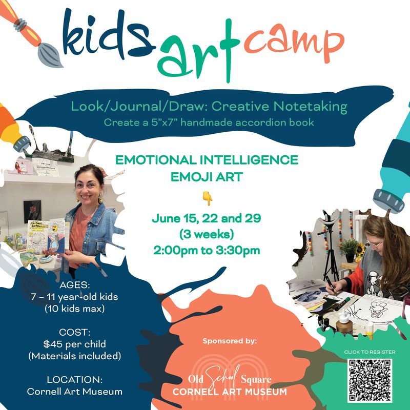 Looking for a last minute art camp for your kids this summer? Classes start this Saturday for our 3-week program at the Cornell Art Museum at #OldSchoolSquare! 
It's $45 per child for all 3 classes. 

REGISTER HERE: lnkd.in/eF9UcxVU