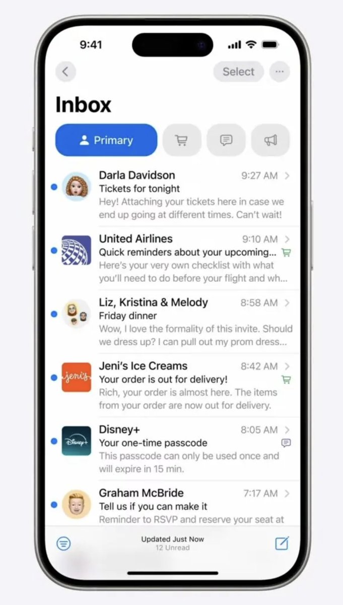 Keep an eye on your email campaigns this fall. Apple mail will have email categorization similar to gmail, with a separate tab for "promotions".
