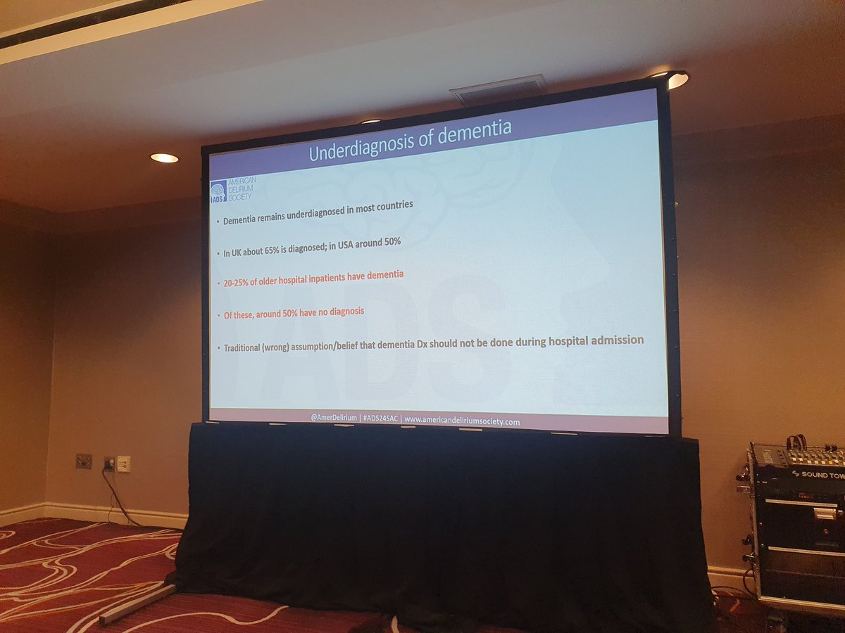 <a href="/A_MacLullich/">Alasdair MacLullich</a> kicking off our <a href="/EDA_delirium/">European Delirium</a> delirium session at the #ADS24SAC <a href="/AmerDelirium/">American Delirium Society</a> conference in Sacramento talking about the very important issue of dementia diagnosis. How can delirium detection help to diagnose dementia??