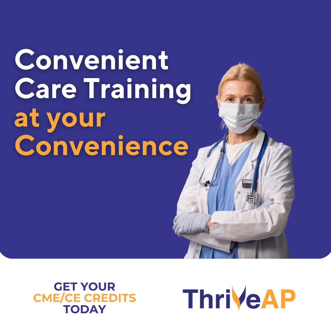 ThriveAP's tweet photo. 💼 Want to learn what it takes to be a great nurse practitioner or PA in #ConvenientCare? Learn about our provider program today. #CME #NP #upskill #transitiontopractice https://t.co/LIieVcnMK2 https://t.co/YKr9C3YbAr