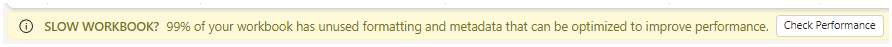 KoprowskiT's tweet image. I just opened a workbook from circa 2019...

Hey, @Microsoft365,
These #ProTips in #Excell look terrific.
cc @JenMsft 
#Metadata #Performance