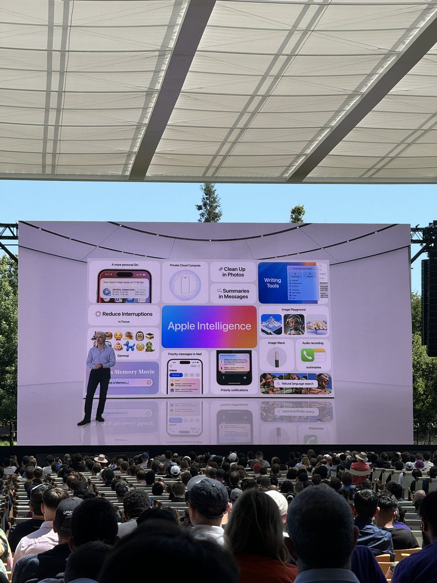 Our first WWDC! I’m excited for the power of Apple Intelligence. It's going to not only change my life but millions of others. <a href="/Apple/">Apple</a> believes in Equal Accessibility for everyone! <a href="/EqualA11y/">Equal Accessibility</a> #wwdc24