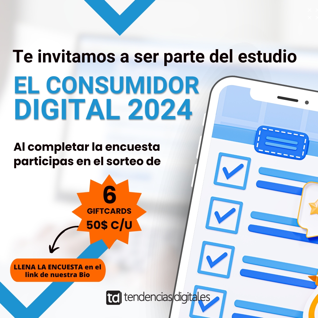 Llena la encuesta y forma parte del estudio más completo de internet en la región y participa por premios... Queremos conocer el estado de internet en latinoamérica y nos interesa tu opinión.

Participa en el siguiente enlace encuestas.tendenciasdigitales.com:8443/opinio/s?s=121…
