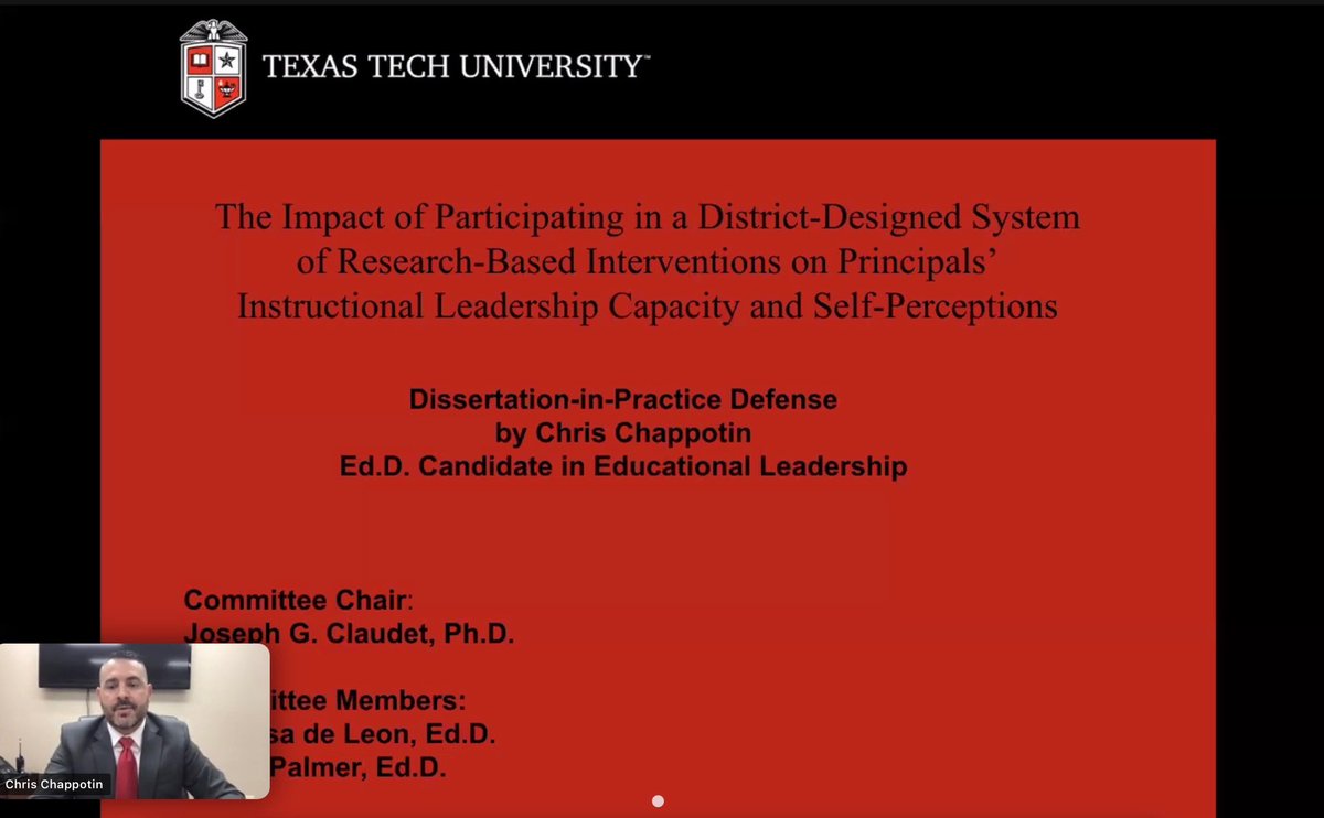 Earlier today, I successfully defended my dissertation!

Thank you to <a href="/HeidiChappotin/">Heidi Chappotin</a> &amp; our kids for sacrificially supporting me along this journey for the last 3.5 years.

Next steps:

1️⃣ Finalize revisions &amp; submit to grad school

2️⃣ Hooding Ceremony

3️⃣ Graduation

🥳🥳🥳