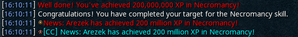 ArezekRS's tweet photo. After 99 I never really touched Necromancy until January. Not bad getting 200m in 5 months! Even with being late to the party I'm still excited! This makes #16! 🖤 #RuneScape #Necromancy #200m https://t.co/S4iNS0mtAC