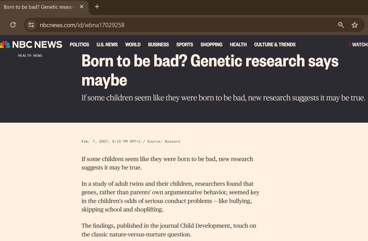 Genetik arastirmalar insanlarin "dogustan iyi veya kotu" olabilecegini gosteriyormus.