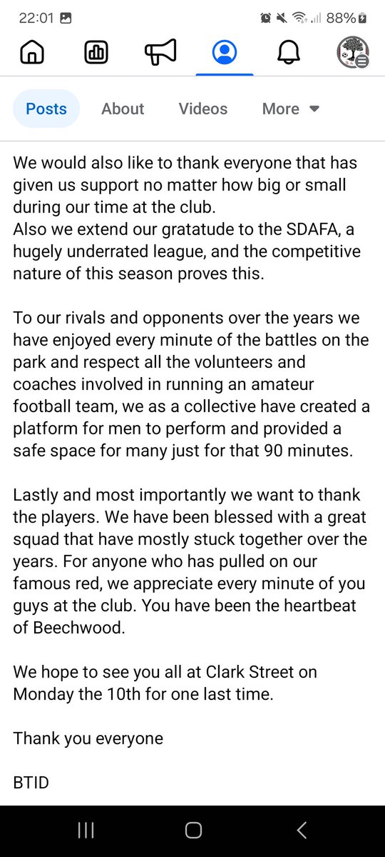 Beechwood Albion FC tweet media