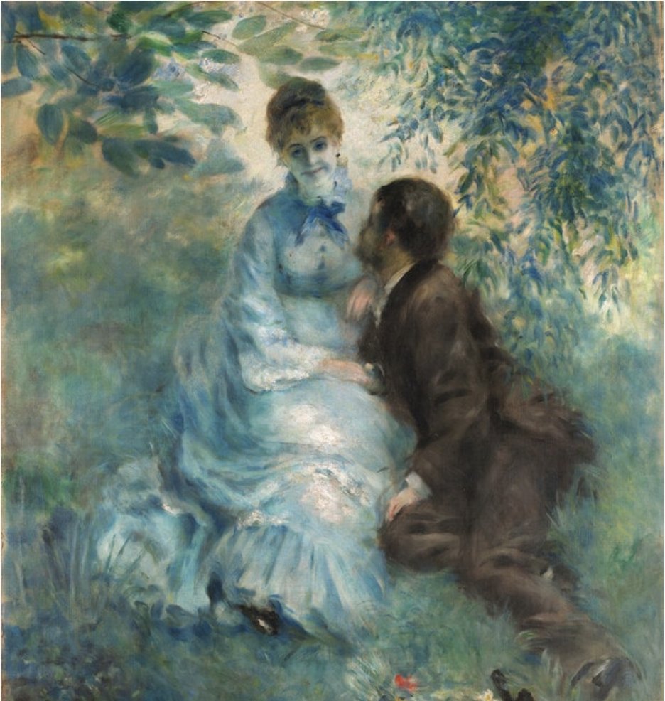 DatingForMating's tweet photo. Lovers - Renoir. The quest for love is eternal &amp; has inspired great  art. What is the most romantic image you can think of! #DatingForMating #dating #datingadvice #datingtips #relationshipgoals #romance #romancebooks #loveover60 #seniorsingleslove #loveafter50 #art https://t.co/86kkB3Dm9x