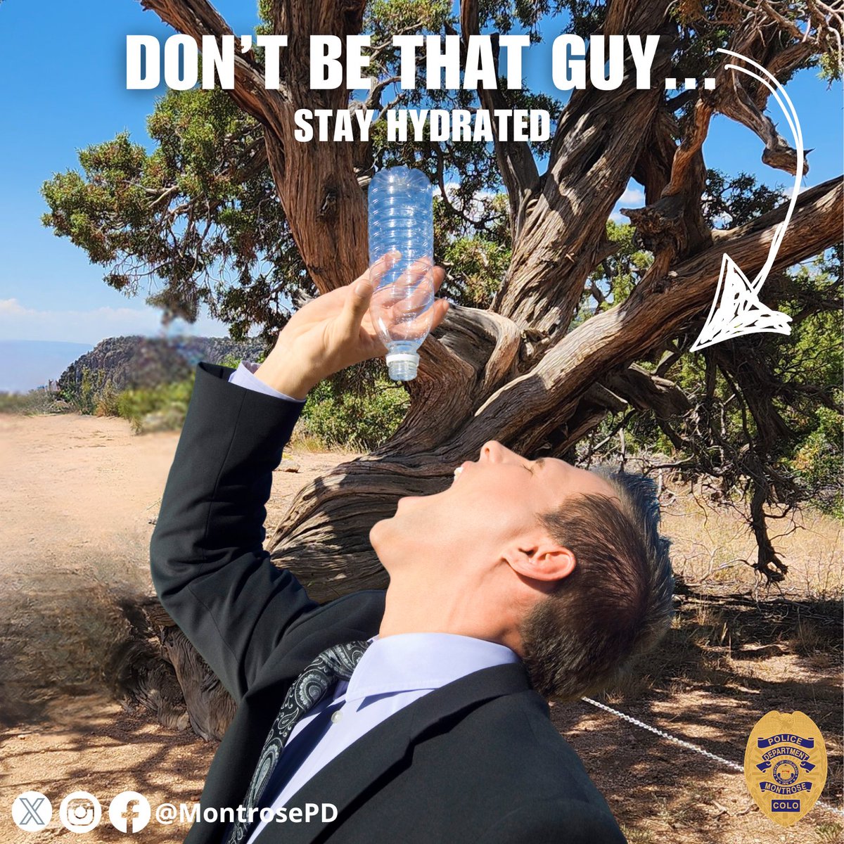 Let's all enjoy a safe &amp; happy summer by being responsible and considerate…Installment 2: “Don’t Be That Guy Who…Get’s dehydrated. 1: Drink plenty of water throughout the day. 2: Avoid excessive consumption of alcohol &amp; caffeine. 3: Eat hydrating foods like fruits &amp; vegetables.