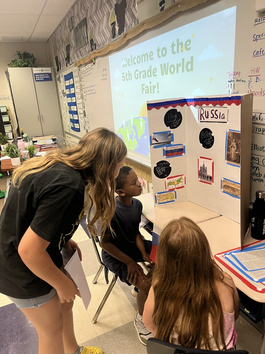 It was so great to watch my students become the teachers today as they taught the younger grades about countries around the world! <a href="/ParksideES/">Parkside Elementary</a>  #PennDelcoProud