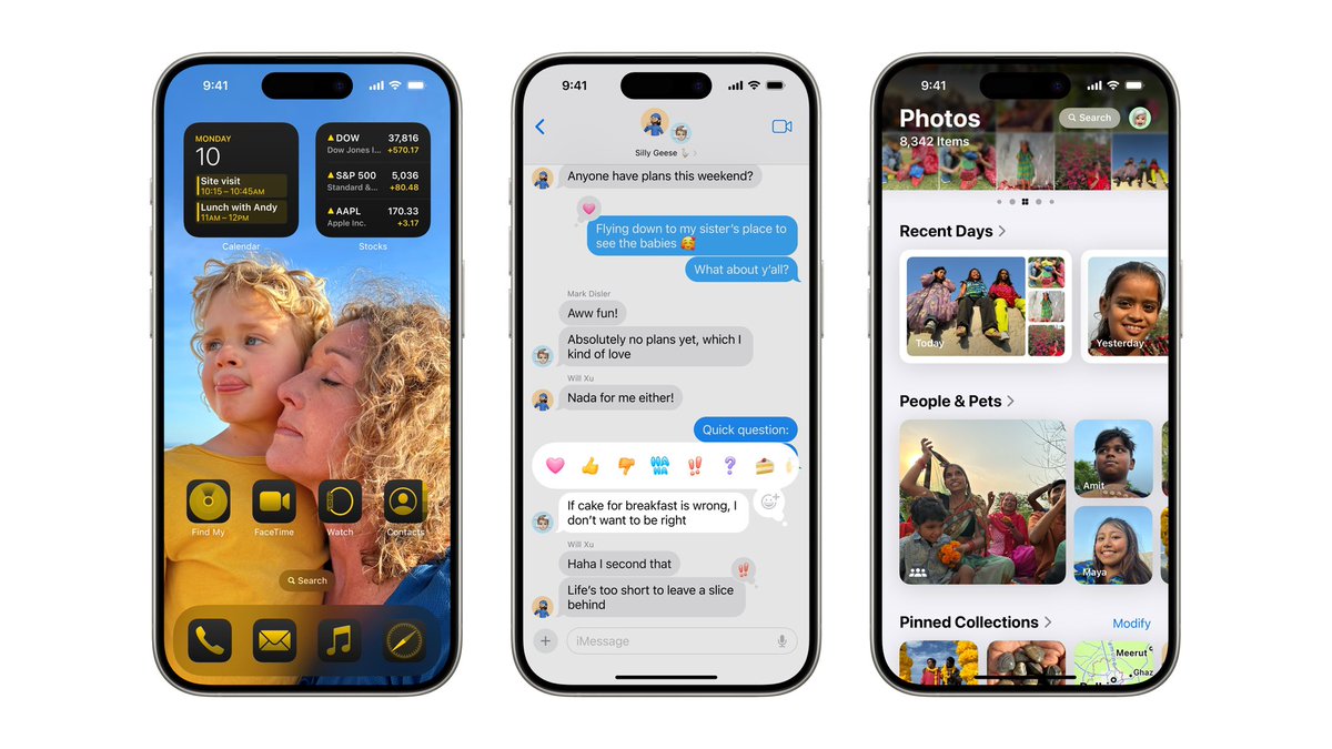 gregjoz's tweet photo. iOS 18 makes iPhone more personal, capable, and intelligent than ever! From new ways to customize your experience to the power of Apple Intelligence, this will be the most personalized operating system we’ve ever developed. https://t.co/Di7BlweiSX