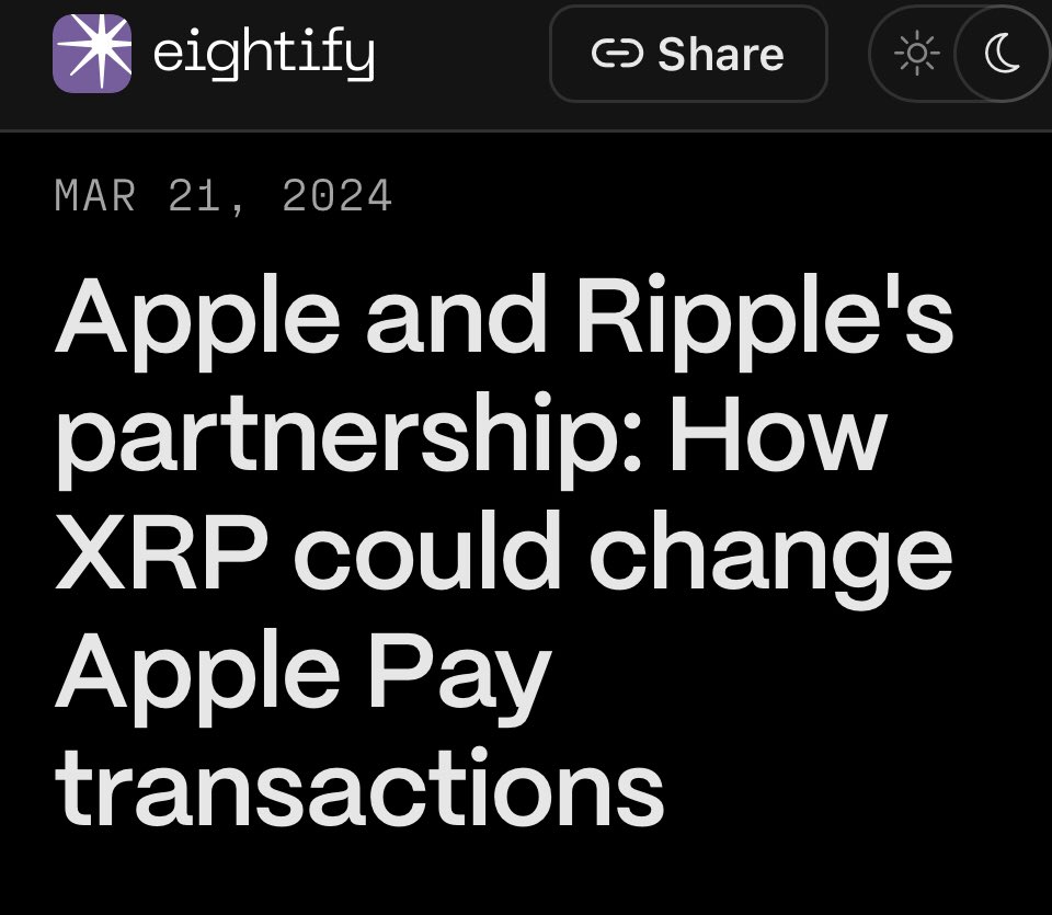 MrManXRP's tweet photo. Apple's integration of the Interledger Protocol was facilitated through a strategic partnership with Ripple. Ripple's Interledger Protocol is designed to enable seamless payments across different ledgers and payment networks, which aligns with Apple's goal of enhancing the functionality and inclusivity of Apple Pay. This partnership allows Apple Pay to support cross-ledger payments, simplifying the conversion process between different currencies (e.g., USD, EUR, GBP) and XRP, Ripple's cryptocurrency