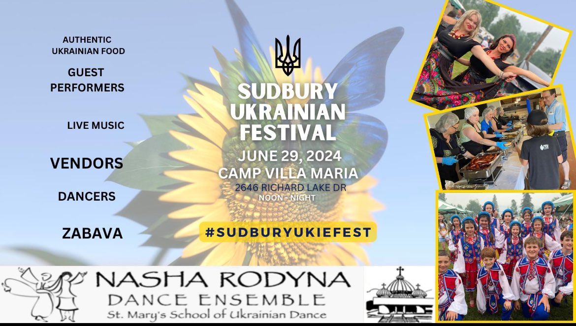 😃 Our friends from Nasha Rodyna Dance Ensemble are holding a Ukrainian Festival in Sudbury 🇨🇦
🥟🥟🥟🥟🥟🥟🥟🥟🥟🥟🥟🥟🥟