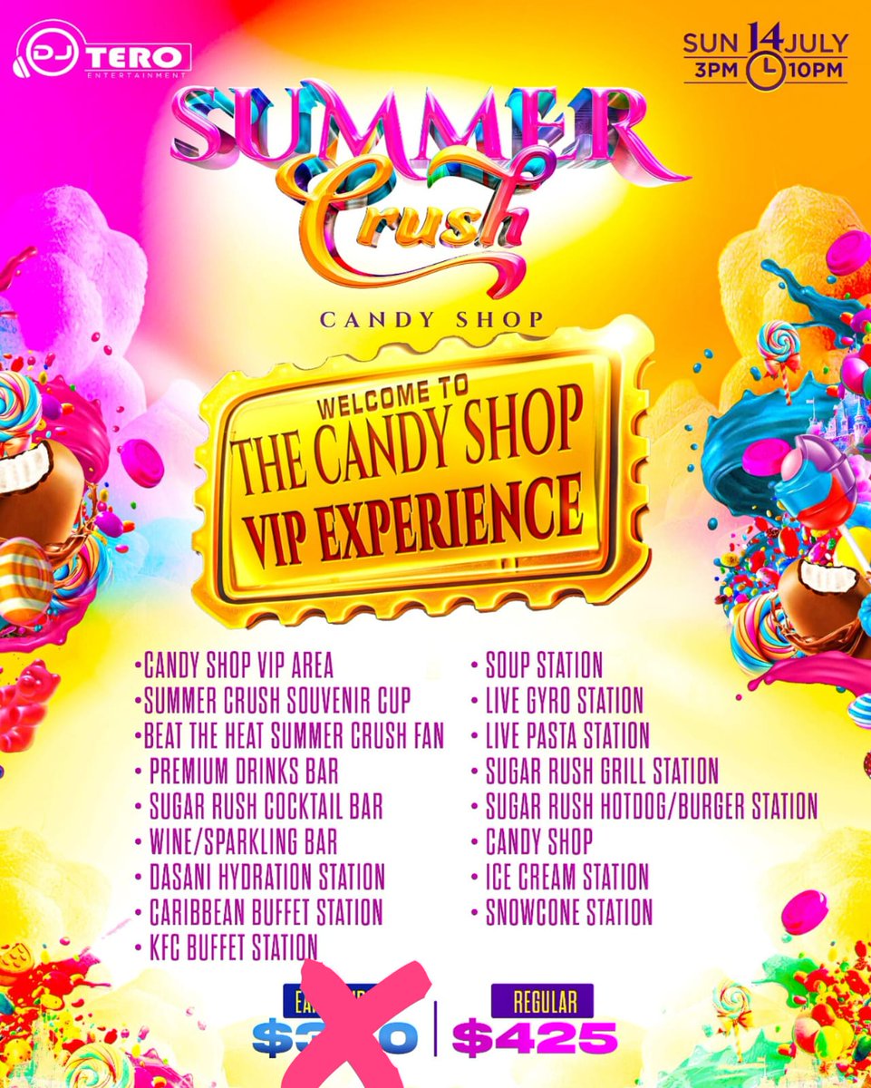Summer Crushers: The Sweetest Paradise Awaits you on July 14th! 

⚠️ Hurry, tickets are Very Limited! Secure yours now! For those looking to upgrade your general ticket, contact us at 18697671000. Don’t miss out!
