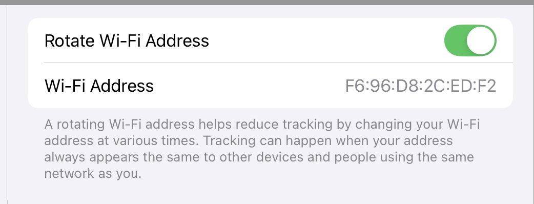 #iOS18 Newsflash. #wifi MAC randomization is now periodically rotated on iPhones and iPads. Bye Bye captive portals remembering devices...