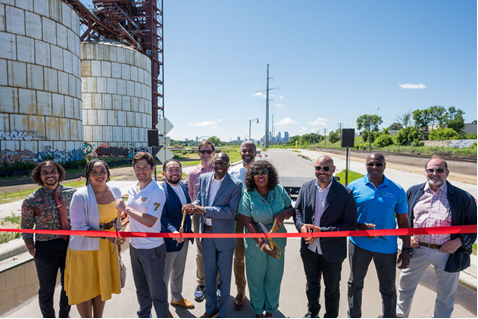 We celebrated major milestones at the Upper Harbor redevelopment on 6/8. “Project partners are acting with community to transform this former barging terminal into a large-scale development that support current Northsiders,” said CPED Director Erik Hansen. bit.ly/UHTnews