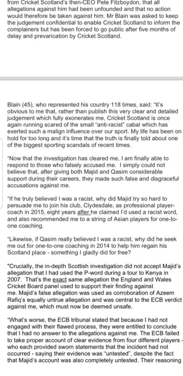 redleg01's tweet photo. @TyroneOwenNo1  the john Blain enquiry has brought up an interesting dilemma for the ECB https://t.co/cIhT6YuSMK