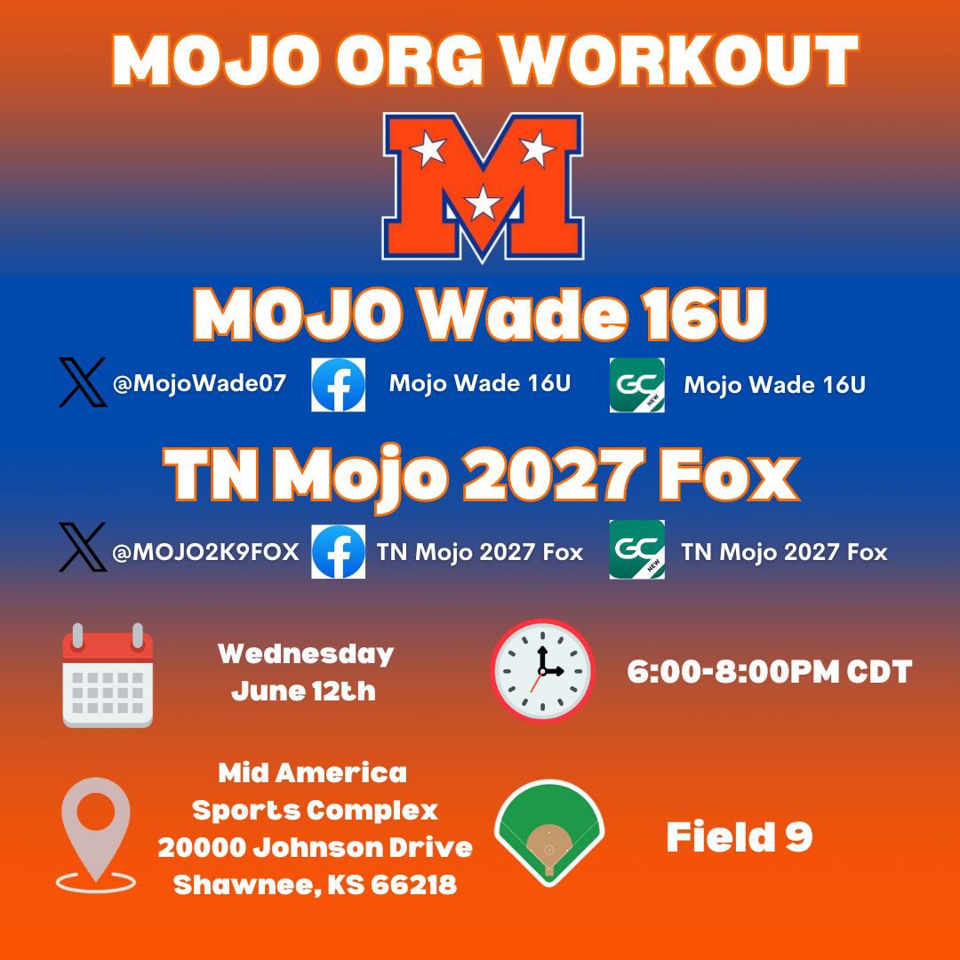 Mojo Coach Wade (@mojowade07) on Twitter photo Practicing with Mojo Fox then getting down to business. Coaches- come by and check out these two talented teams! <a href="/CoachTarr/">Heather Tarr 🦄 💜</a> <a href="/jtgasso/">JT Gasso</a> <a href="/Syd_finch/">J.T. D’Amico</a> <a href="/KarenWeekly/">Karen Weekly</a> <a href="/KateMalveaux/">Kate Malveaux</a> <a href="/DanielNicolaise/">Daniel Nicolaisen</a> <a href="/Jamie_Trachsel/">Jamie Trachsel</a> <a href="/MrCoachTbratt/">Tyler Bratton, M.S.</a> <a href="/UNCSoftball/">Carolina Softball</a> <a href="/CoachJordanSB/">Jordan Clark</a> <a href="/MemphisSoftball/">Memphis Softball</a> @CoachMurrr Practicing with Mojo Fox then getting down to business. Coaches- come by and check out these two talented teams! <a href="/CoachTarr/">Heather Tarr 🦄 💜</a> <a href="/jtgasso/">JT Gasso</a> <a href="/Syd_finch/">J.T. D’Amico</a> <a href="/KarenWeekly/">Karen Weekly</a> <a href="/KateMalveaux/">Kate Malveaux</a> <a href="/DanielNicolaise/">Daniel Nicolaisen</a> <a href="/Jamie_Trachsel/">Jamie Trachsel</a> <a href="/MrCoachTbratt/">Tyler Bratton, M.S.</a> <a href="/UNCSoftball/">Carolina Softball</a> <a href="/CoachJordanSB/">Jordan Clark</a> <a href="/MemphisSoftball/">Memphis Softball</a> @CoachMurrr