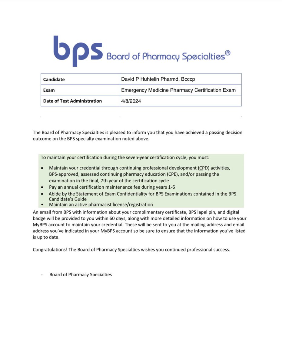 Excited to announce that I have passed my Emergency Medicine Board Certification Exam, becoming dual board certified in Critical Care and Emergency Medicine! I am proud to add the additional credential as I cross 10 years in Emergency Medicine practice this fall! #EMRx #TwitteRx