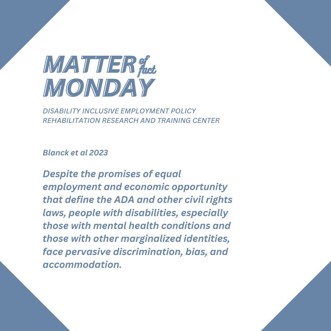 dieprrtc's tweet image. 34 years after the ADA's passage, people with disabilities face constant barriers to employment, a burden that falls most heavily on multiply-marginalized people with disabilities.

disabilityinclusiveemployment.org/diep_rrtc_rese…