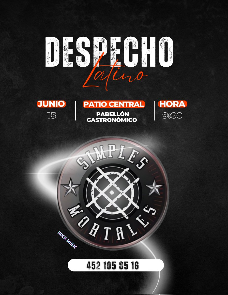 SimplesUruapan's tweet photo. ¡Amigos! Los esperamos este próximo sábado 15 de Junio en despecho latino, justo en Patio Central, el Pabellón Gastronómico de la Av. Latinoamérica que se encuentra antes de llegar a los campos de fútbol.

#Uruapan #Rock #Bares #DespechoLatino #PatioCentral 🤟...! https://t.co/fl6z8tnoxm