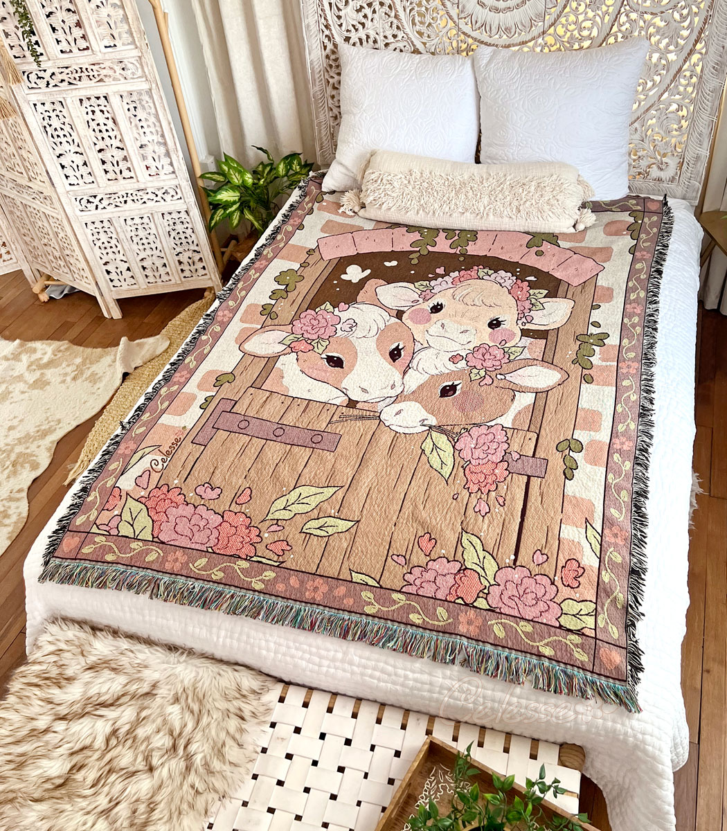 celesse's tweet photo. All woven blanket preorders are now shipped and the remaining stock is available in my shop! 🎉💖 https://t.co/HMw1iNXXKr