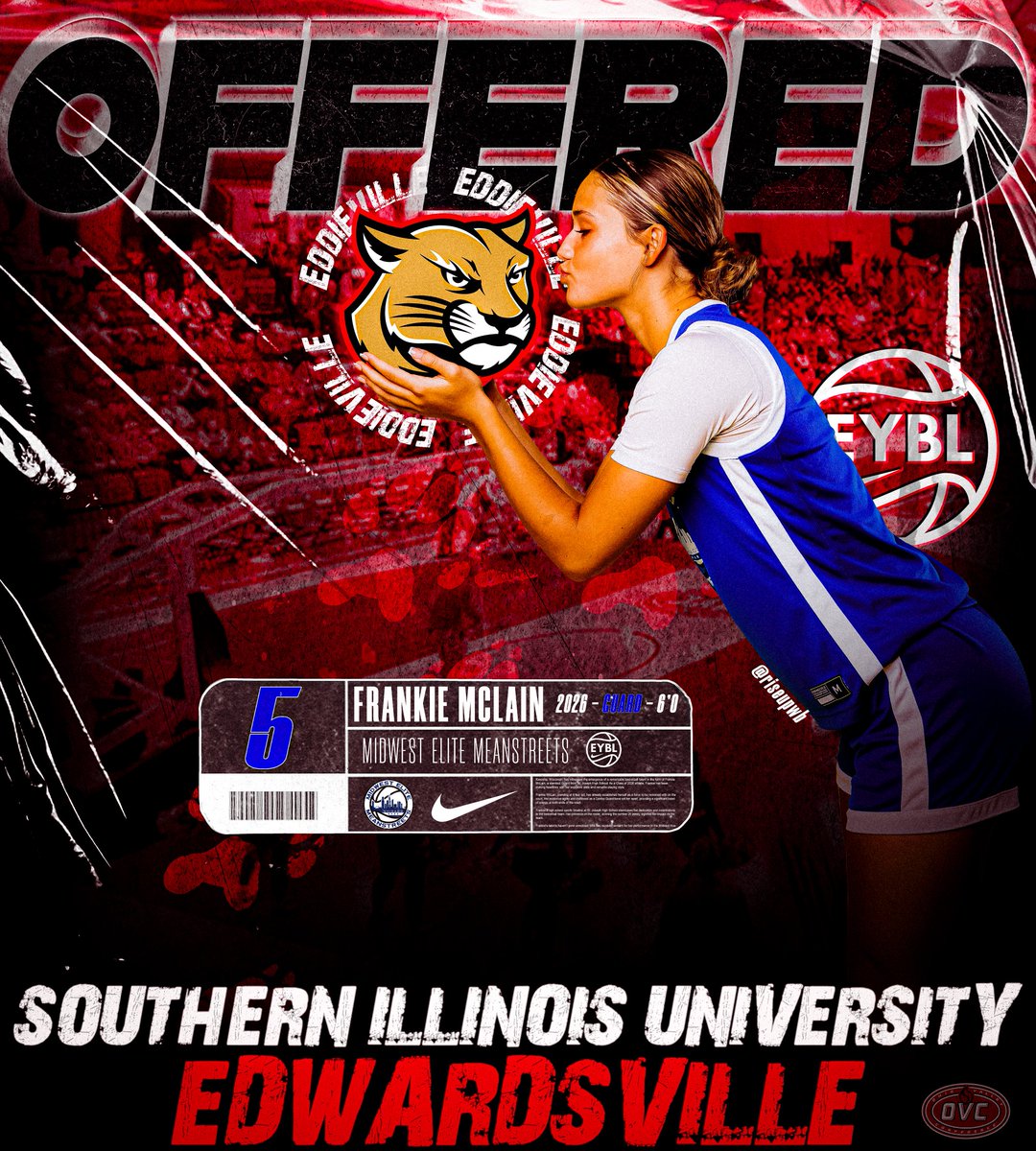 Congratulations to Frankie McLain (<a href="/FrancescaMcLain/">Frankie McLain</a>) on the scholarship offer she received today from SIUE WBB (<a href="/SIUEWBB/">SIUE Women’s Basketball</a>) and Coach Quigley (<a href="/CoachSQuigley/">Sam Quigley Smith</a>).

#MidwestStreetsEYBL #EliteStreetsEYBL #MidwestMeanElite
#EliteMeanStreets 
#StreetsOfMidwestEYBL 
#EYBLNewEra