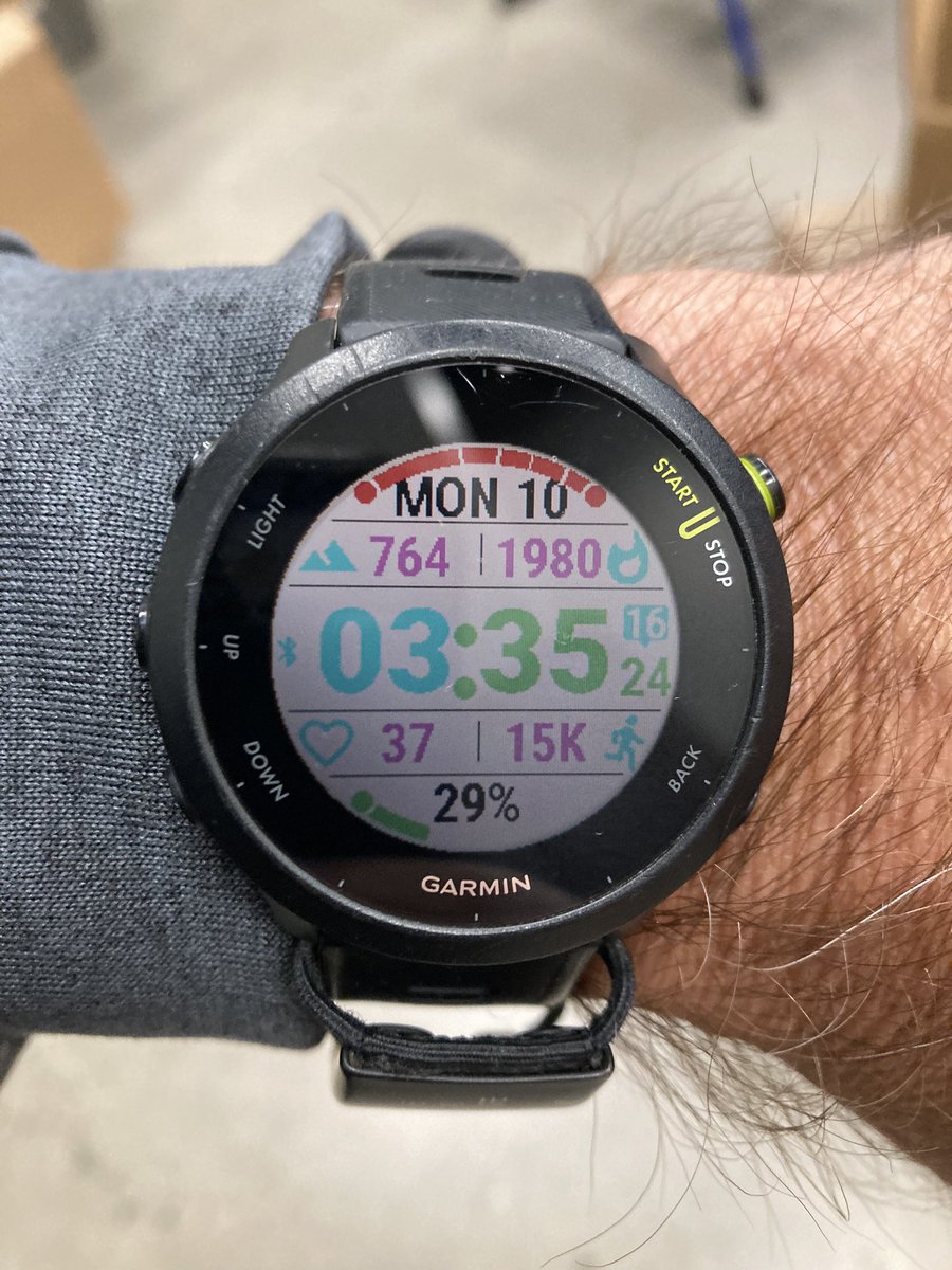 RobRueff's tweet photo. When you change your watch face to the colors of your goal race @MillRaceMara and look at that heart rate #runchat #runnersheart #runhardhavefun #aimhigh #improveeveryday #keepbuilding #thisisfitness #enjoytheprocess #trusttheprocess #dowork https://t.co/Ve6opNBVui