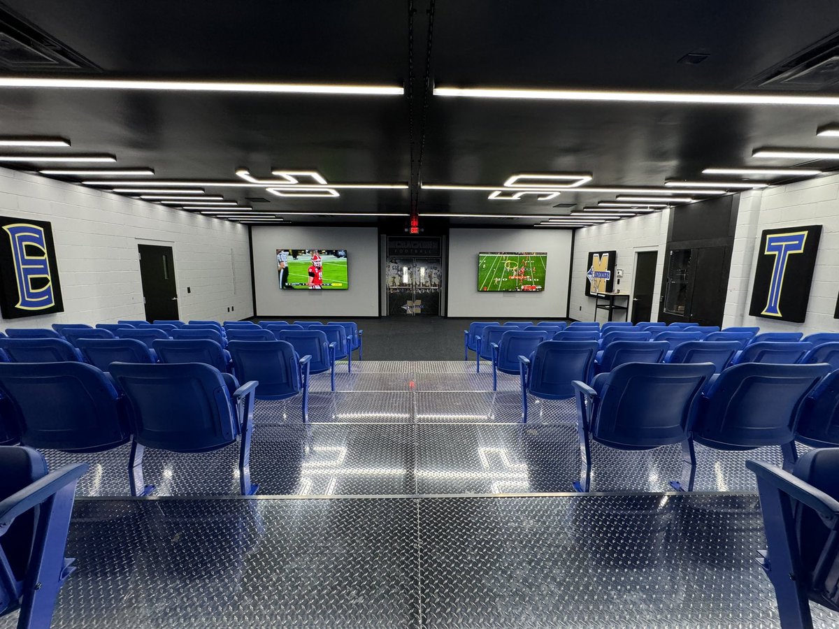 New 98 seat team mtg room is complete minus a few small details 😮‍💨👌🏾

What a blessing it is for us to be able to renovate &amp; create this space for our players🙏🏾

Thank you 2 the McEachern Endowment Fund &amp; our outstanding administration 4 seeing the vision! 

#Tribe | #TheLabelⓂ️