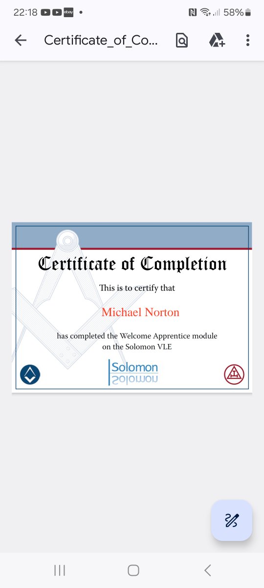 Michael86611903's tweet image. What a great idea Solomon are now producing certificate for completing their courses 😀