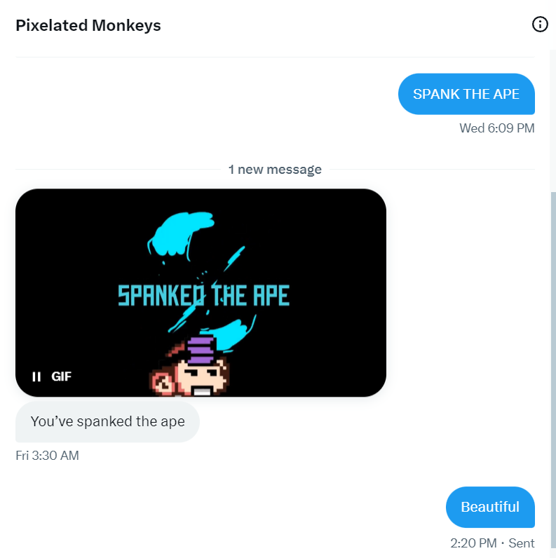 JPun91's tweet photo. Beautiful... Pure art ๐
@pixelmonkeysol
#UpcomingMints #SpankedEm #Solana #SolanaArmy #SolanaNFTs #Solanaseason #NFTfam #NFTs #nftart #Crypto #LFG https://t.co/GSZA6CMTDI