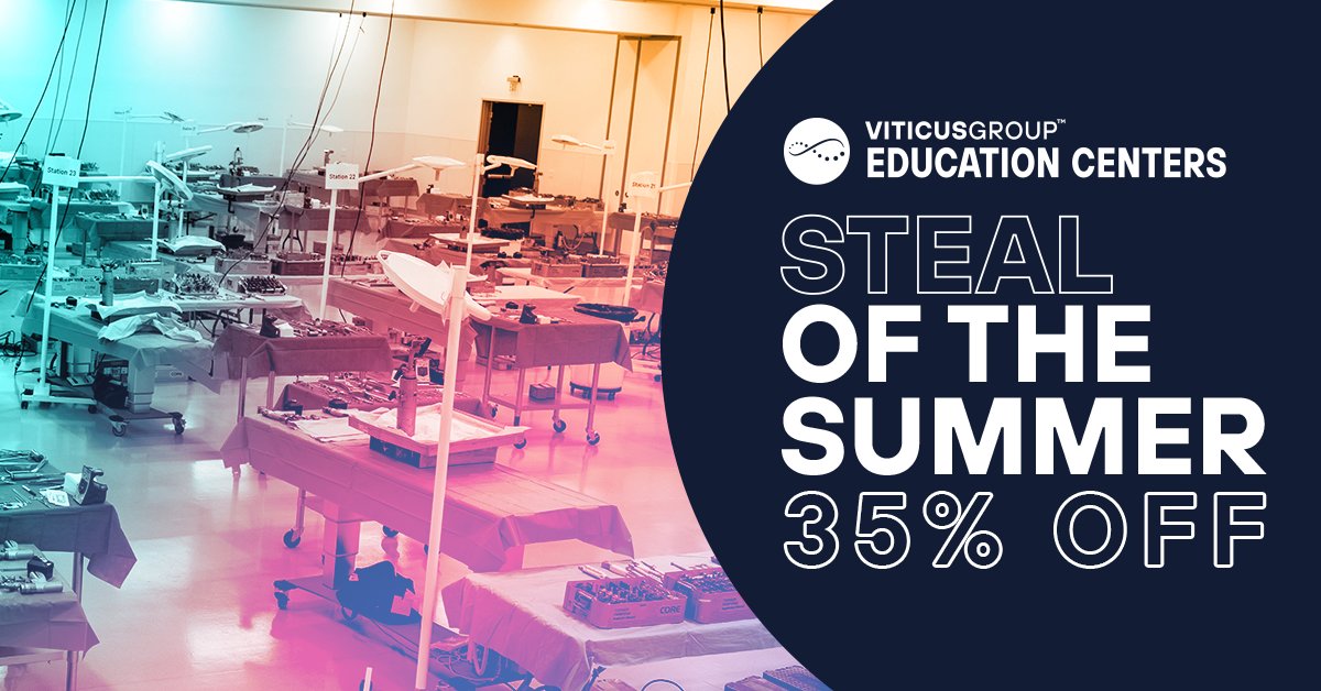 ViticusGroup_HH's tweet image. Take advantage of the biggest steal of the summer! ☀️ 

Secure 35% off facility fees when booking and holding your event between June - August. 
hubs.la/Q02B8gdJ0

#cadaverlabs #bioskillslabs #medicaldevicecompany #medicaldevicestartup #medicalorganization