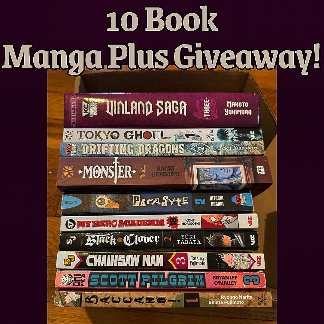 Josh Funk (@joshfunkbooks) on Twitter photo Teachers, librarians, educators, parents, & readers! It’s #giveaway time! I need to find these 10 manga plus* a new home!
Follow, ❤️, & RT/QT and/or Comment+Tag a friend to enter for a chance to add these great books 📚 to your collection! Winner selected 6/17.
IMPORTANT NOTE: Teachers, librarians, educators, parents, & readers! It’s #giveaway time! I need to find these 10 manga plus* a new home!
Follow, ❤️, & RT/QT and/or Comment+Tag a friend to enter for a chance to add these great books 📚 to your collection! Winner selected 6/17.
IMPORTANT NOTE: