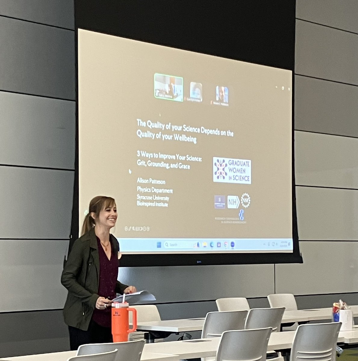 JenniferHeritz's tweet photo. Still recovering from a full and inspiring weekend at the @GWISci National Conference! Thank you to my fellow chapter members for helping organize such a great event hosted right here at Upstate. Ready to stay grounded and keep researching with grit and grace (thnx Dr. Patteson!) https://t.co/yF7y4chfYt