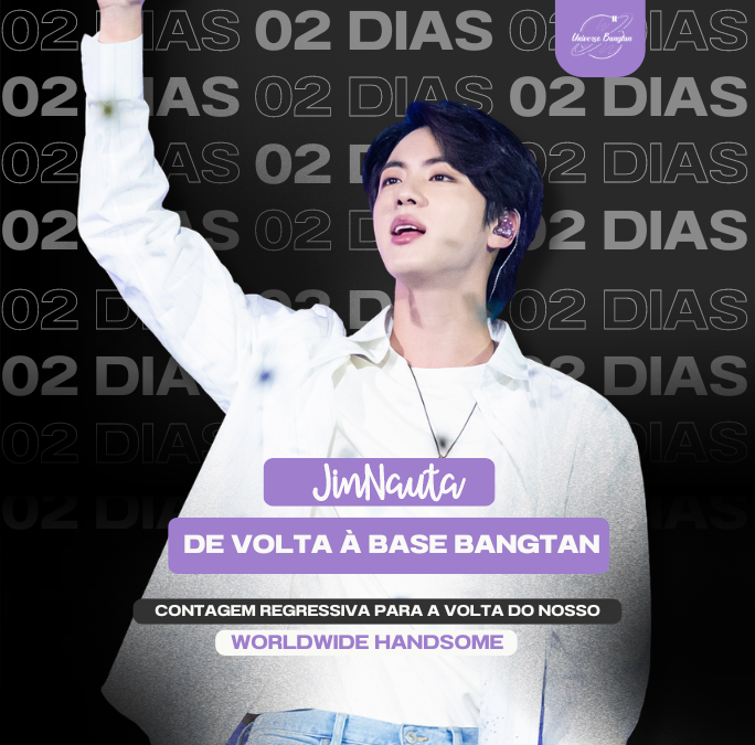 UniversBTS_'s tweet photo. ⏱️ Apenas 2 dias até o Jin estar conosco novamente!
Contando cada segundo! 

Quem está tão empolgado quanto nós?

#Faltam2Dias #ComebackDoJin https://t.co/xfhUolzNhb