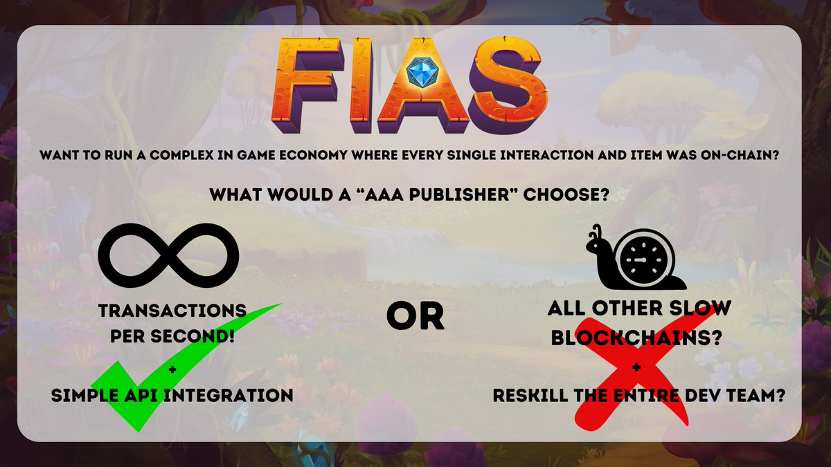 There are a lot of opinions about web3 gaming and mainstream adoption. Our approach - let game developers build unencumbered and let them do what they do best and create awesome experiences.

$Fias is the cheat code.

RIP Solidity.