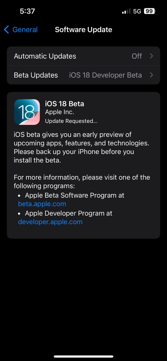 septienes's tweet image. LFG!!!! #ios18 #appledeveloper #wwdc24