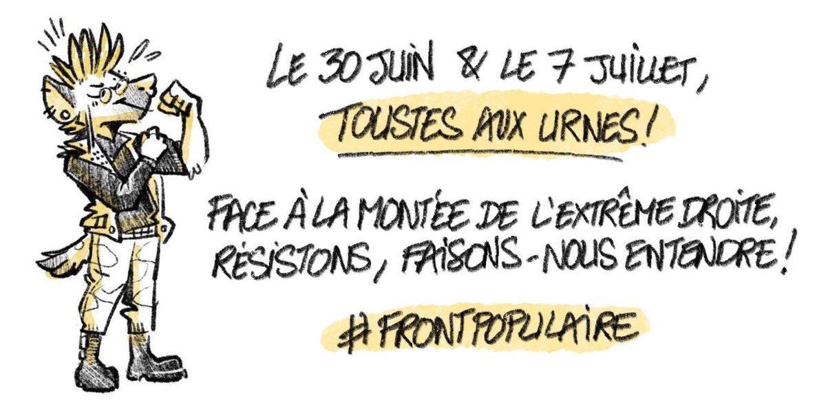 Mlice_the_Hyena's tweet photo. #frontpopulaire #frontpopulaire2024 #nouveaufrontpopulaire

🔥✊🔥 https://t.co/ffVpGMwHk7
