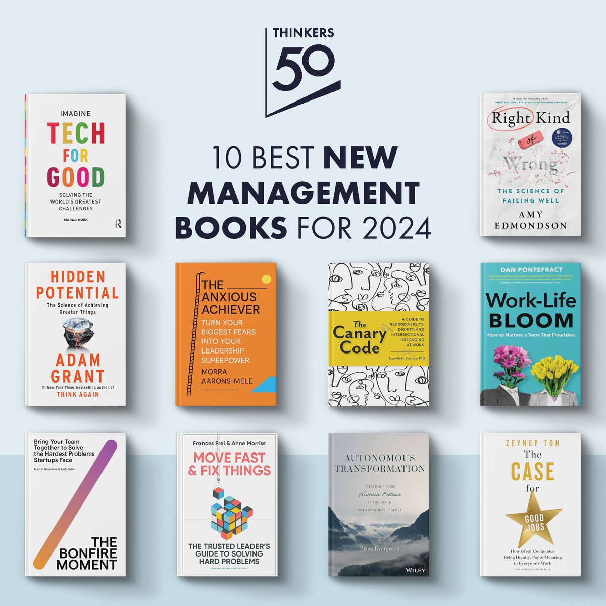 AmyCEdmondson's tweet photo. Wow! #RightKindofWrong is one of @Thinkers50's Top 10 Best New Management Books for 2024. Thank you to everyone who has championed my 📕 on #FailingWell—honored is an understatement

If you need a good summer read, check out the other #Thinkers50 honorees

https://t.co/h00eSMunUZ https://t.co/uA59hmHOkX