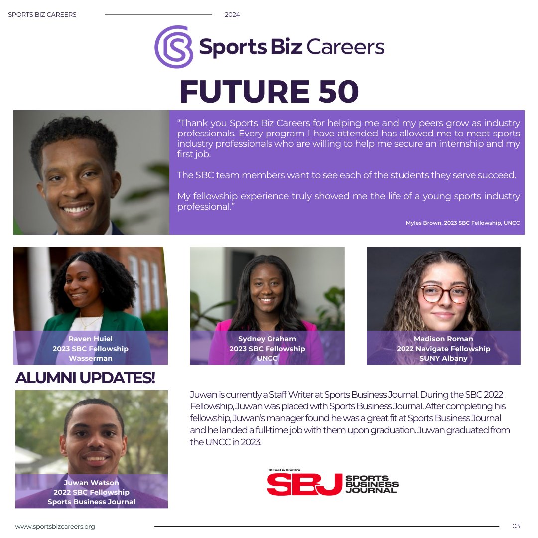 SBC Future 50 Spotlight💡 

📸 Featured are: Myles Brown, Juwan Watson, Raven Huiel, Sydney Graham, and Madison Roman. 

‼️ $100 funds 1 student’s SBC experience. Help us meet our $50,000 goal this summer!

 🔗DONATE HERE: bit.ly/SBCFIVE