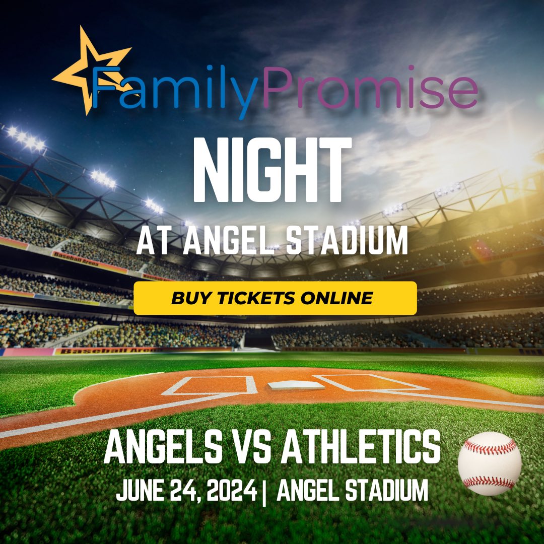 ocfamilypromise's tweet image. 🚨 TODAY is your last chance! 🚨
⚾️ Join us for the incredible Family Promise Night at Angel Stadium and support families facing homelessness in Orange County! Buy your Angels Tickets TODAY and a family member in our program also gets a ticket. 
🔗 fevo-enterprise.com/event/Familypr…
