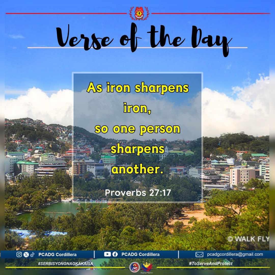 NadzAben's tweet photo. Verse of the day!

#SaBagongPilipinasAngGustongPulisLigtasKa #PNPNagkakaisa #PNPCares #RMFB15 https://t.co/1S6pz2klOM