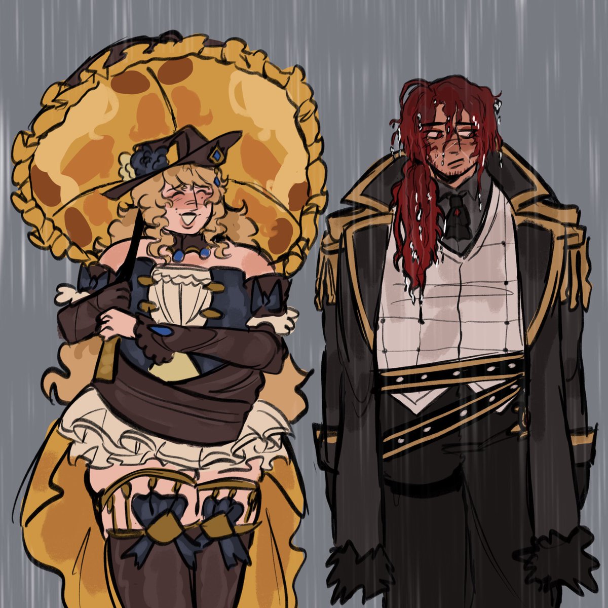 pipfrankenstein's tweet photo. he’s so stupid. diluc just use the damn umbrella ur gonna catch a cold https://t.co/jPO4jri6tc