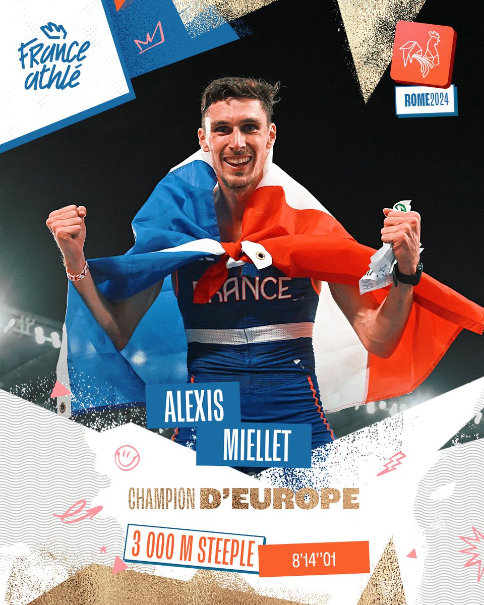 💥 Miellet dans la cour des grands !

🏆 Mais quel final ! Pour sa cinquième course sur la distance, Alexis Miellet est le nouveau champion d'Europe du 3000 m steeple, nouveau record personnel à la clef (8'14"01) ! 

💻 Une compétition à suivre en DIRECT sur <a href="/francetvsport/">francetvsport</a>